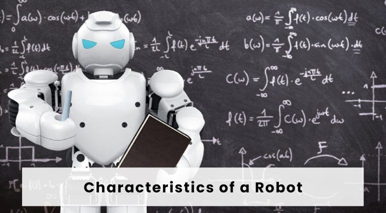 This image indicates various characteristics of a robot.