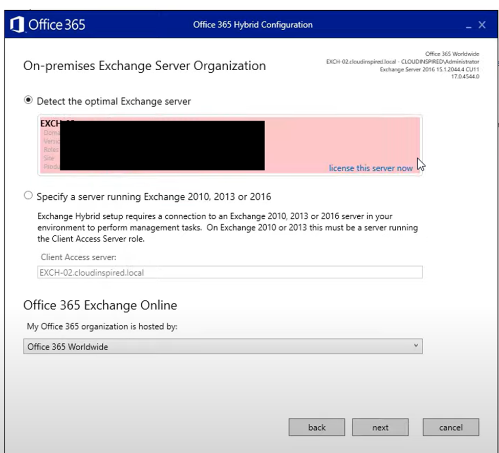 Exchange Server Organization