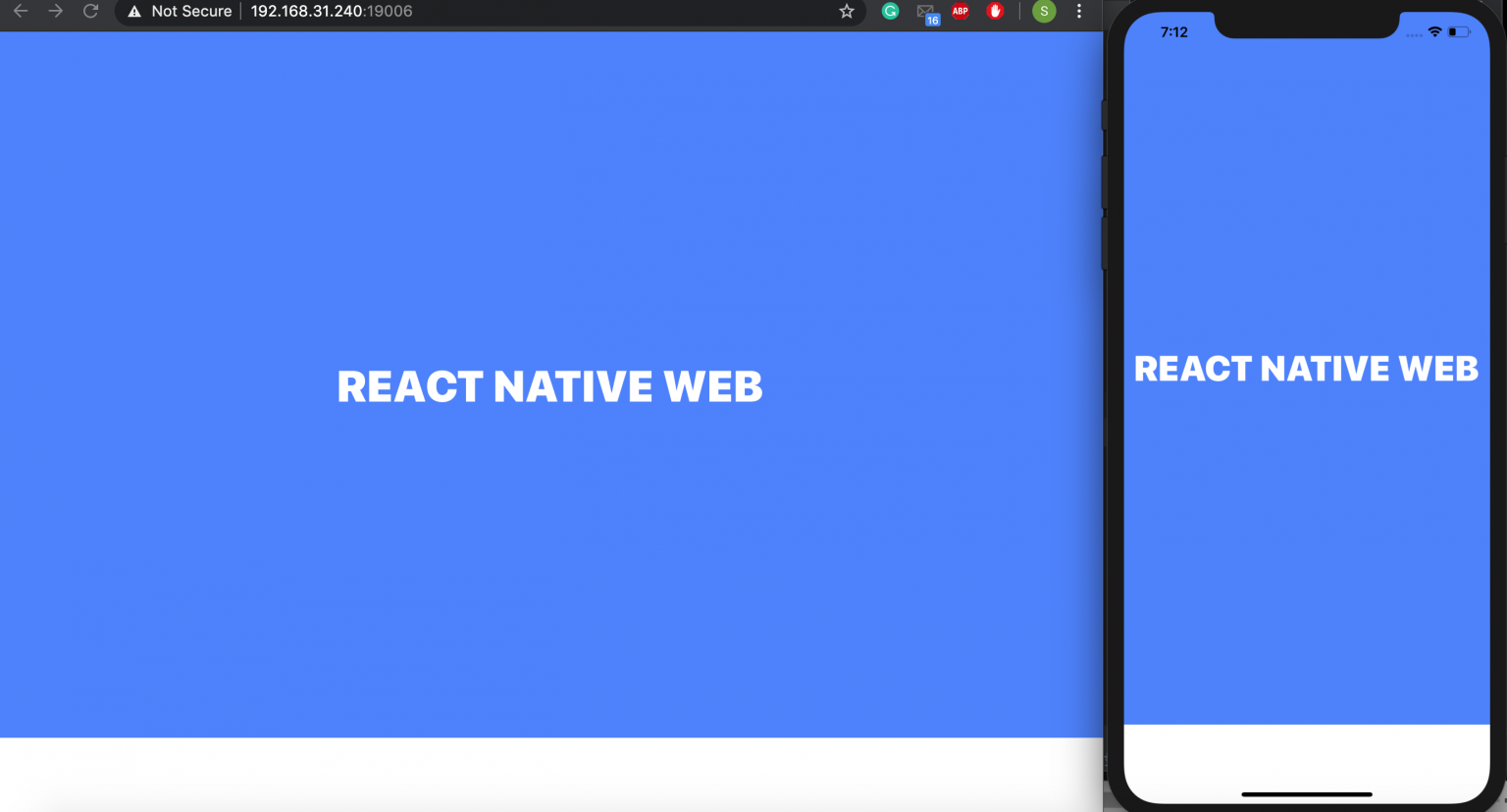 React native web
