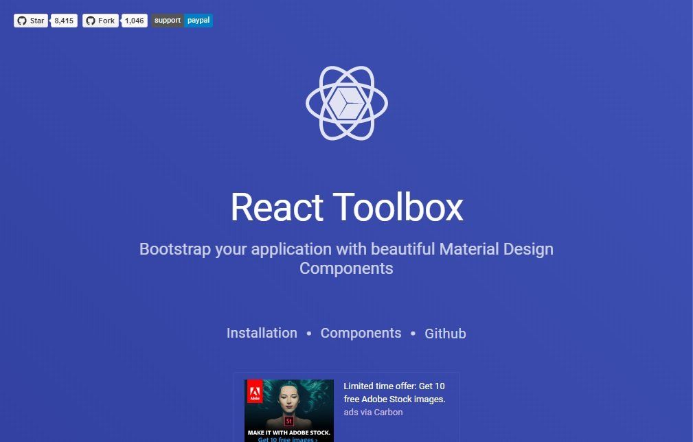 React Toolbox