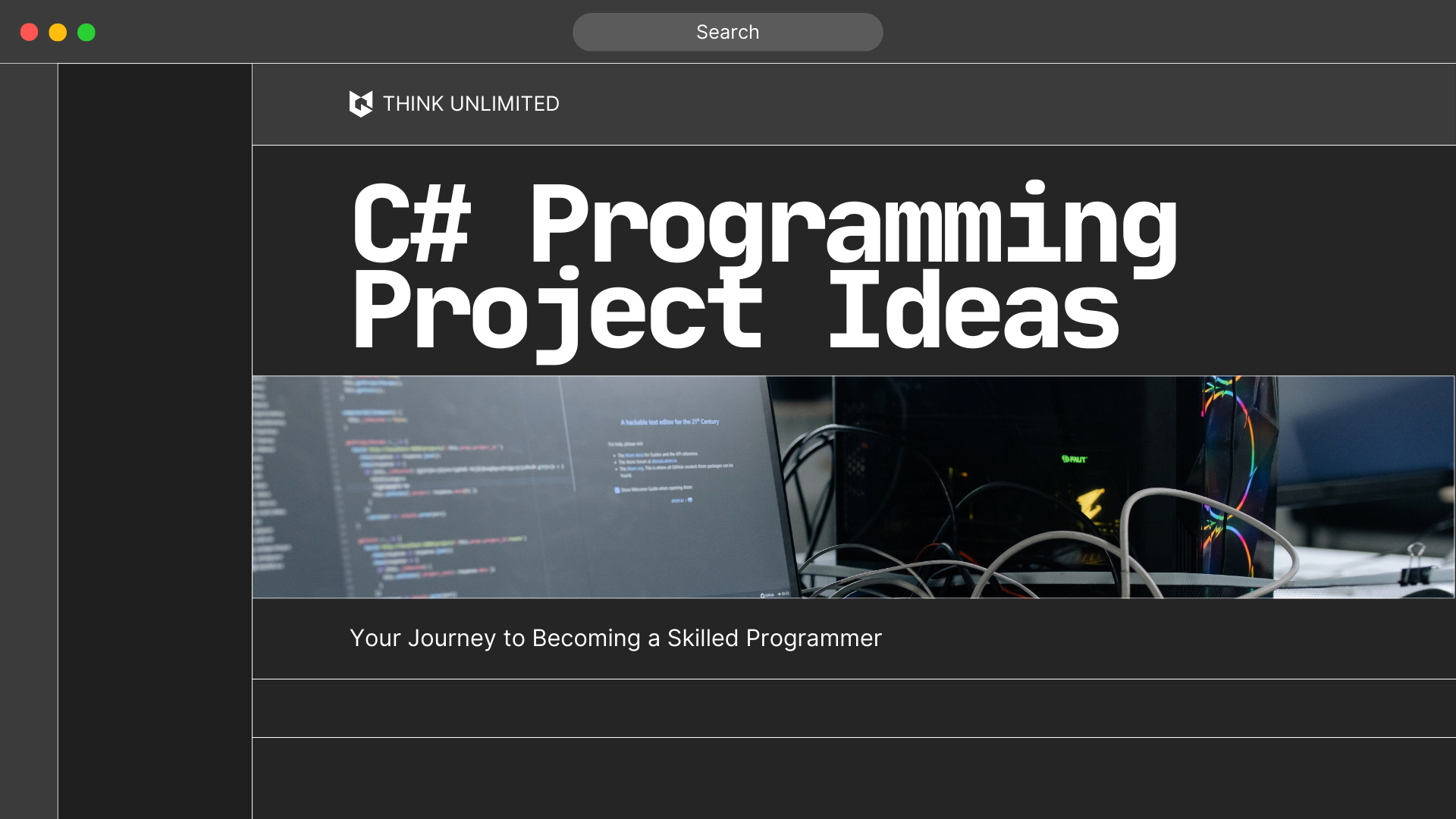 Advanced C# Programming Project Ideas