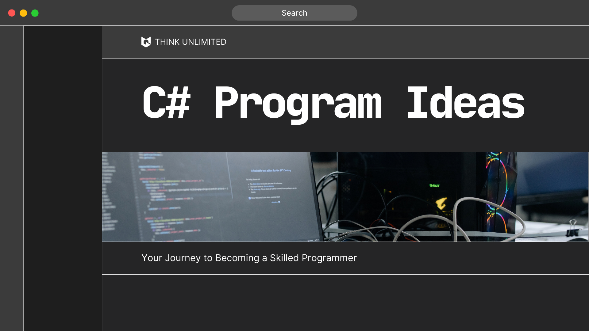 C# Program Ideas