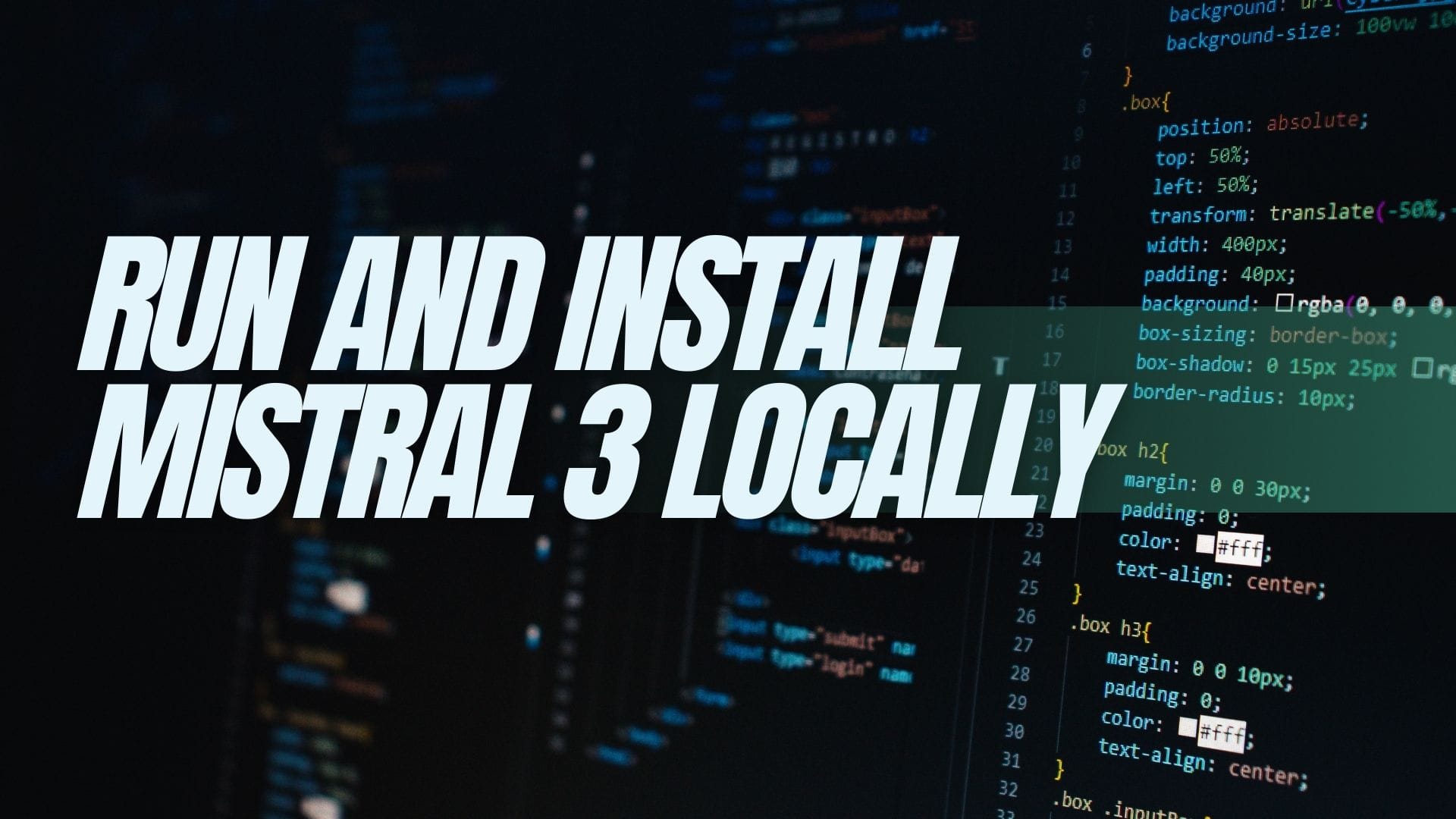 Run and Install Mistral 3 Locally